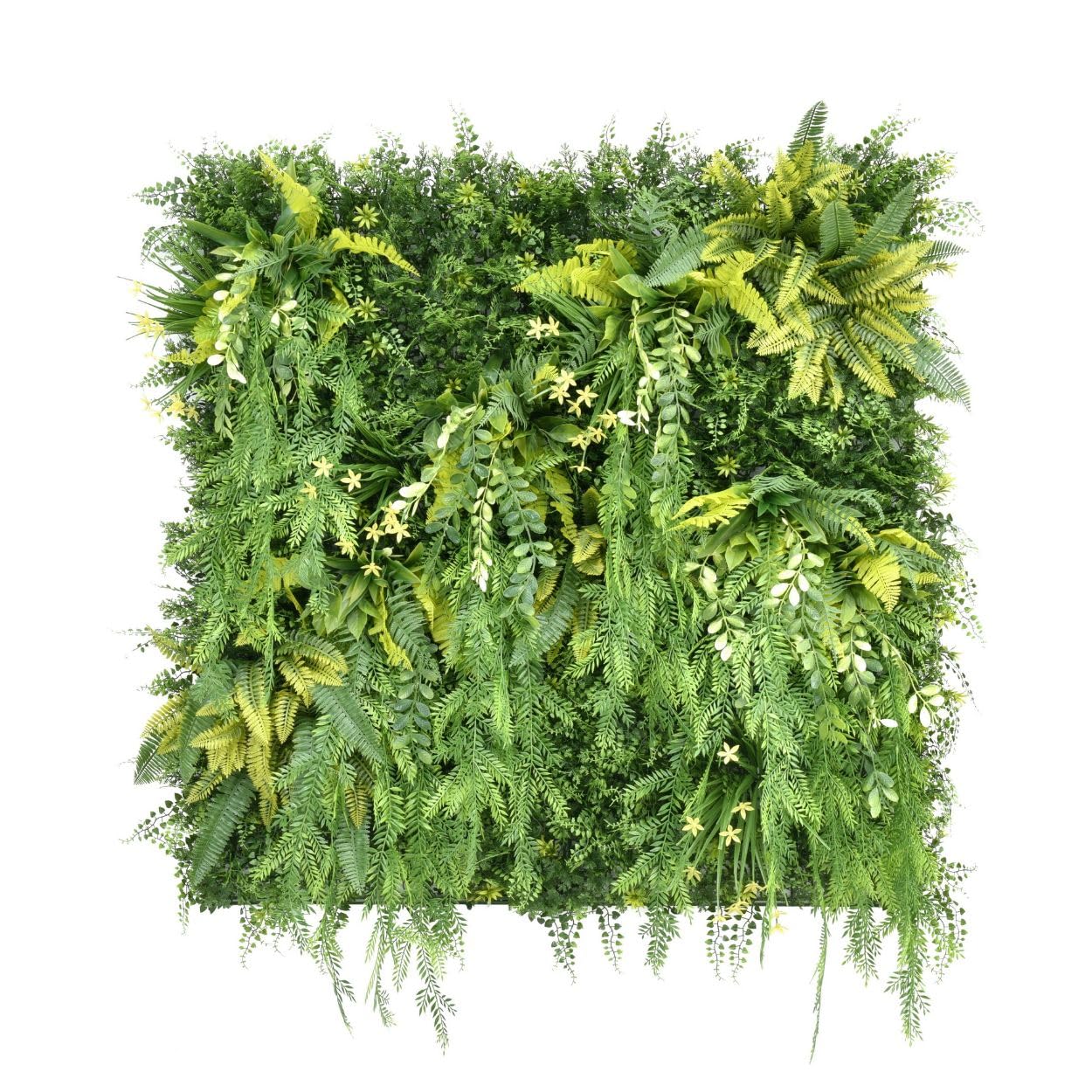 Ark Mat Artificial Plant Flower Living Wall Panels Realistic Indoor/Outdoor Garden 100cm x 100cm Home, Office, Cafe, Shop, Salon, Wedding (Fernhaven)
