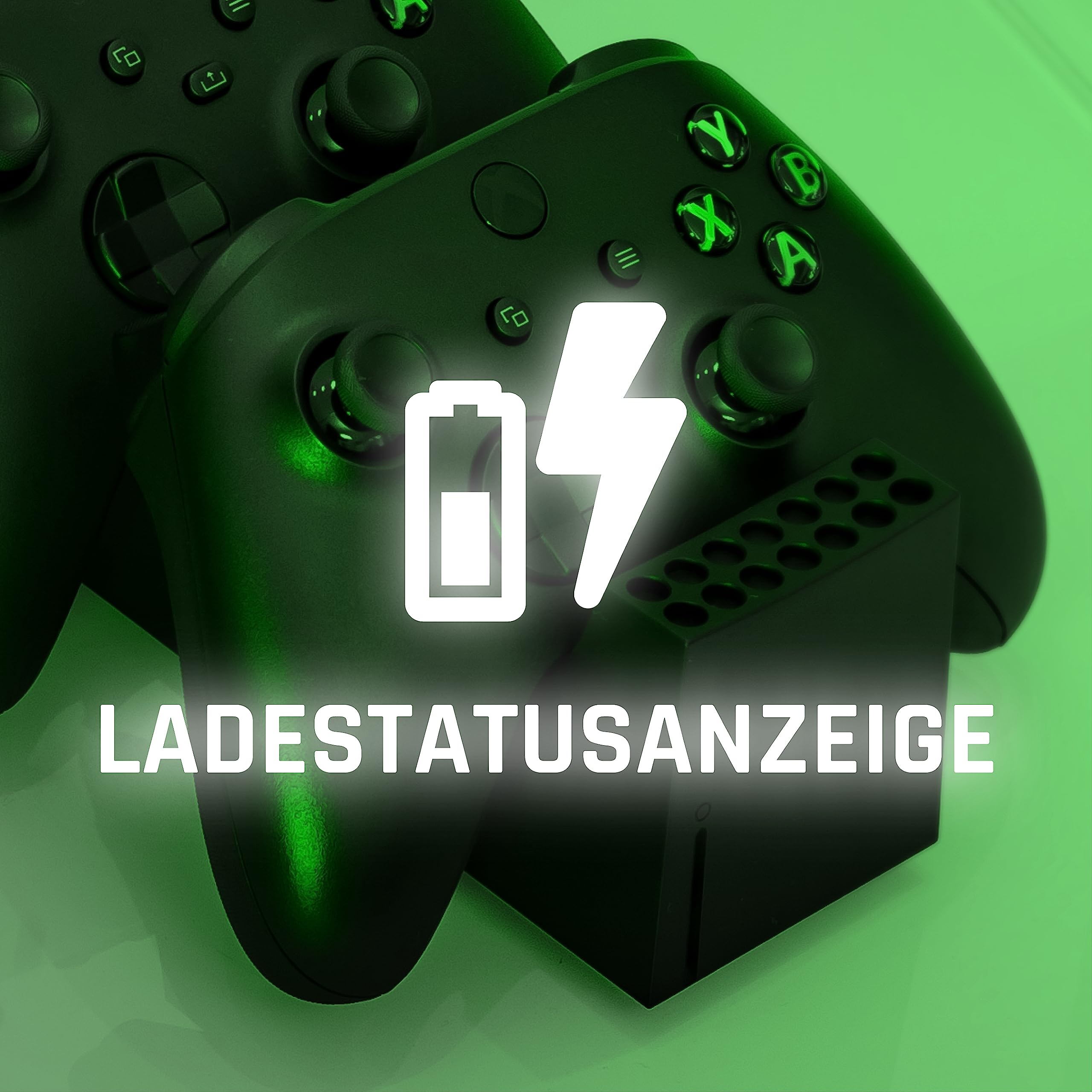 snakebyte Xbox TWIN CHARGE SX - nero - Caricatore per controller Serie X, caricatore per 2 controller wireless, 2 batterie ricaricabili 800mAh, indicatore di stato di carica a LED, design Serie X