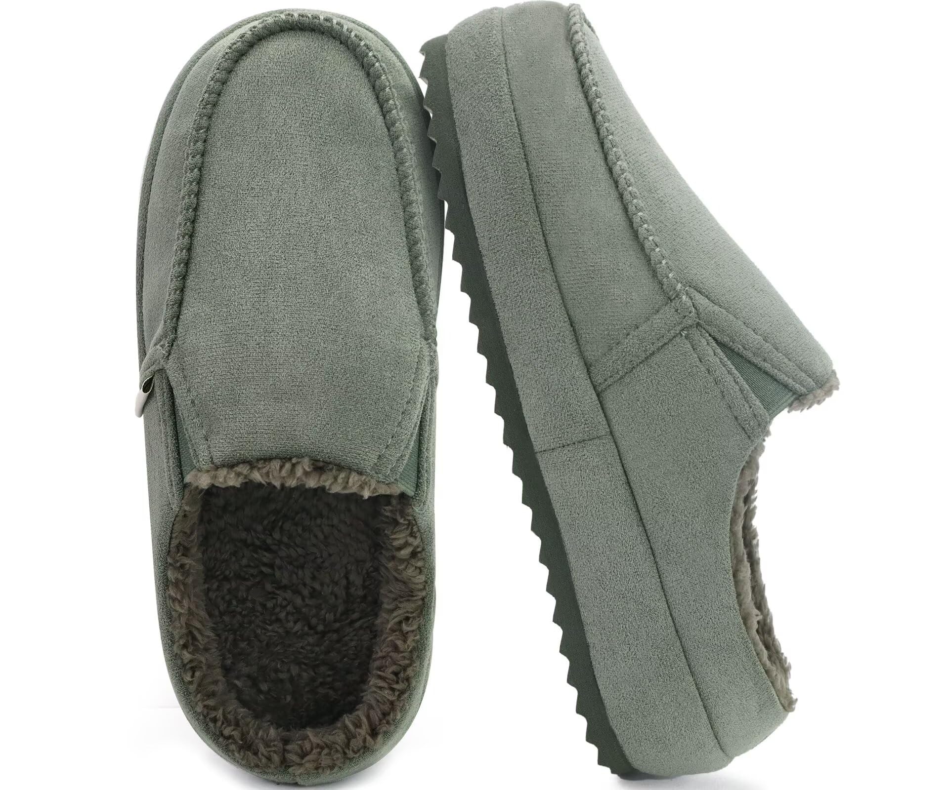 KuaiLu Womens Clog Slippers Cozy Warm Plush Lined With Arch Support Suede Faux Fur House ladies Bedroom Slippers Comfortable Memory Foam Slip-on