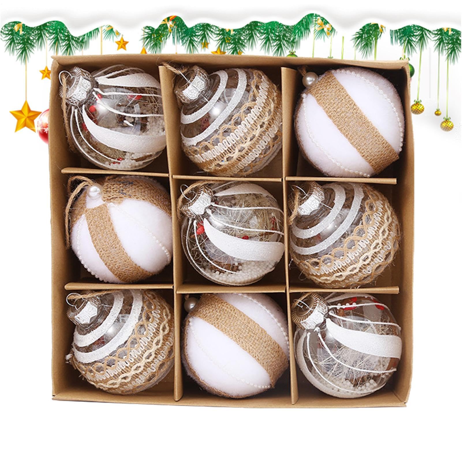 Boule de Noël pour décoration de bureau et maison sans risque de casse