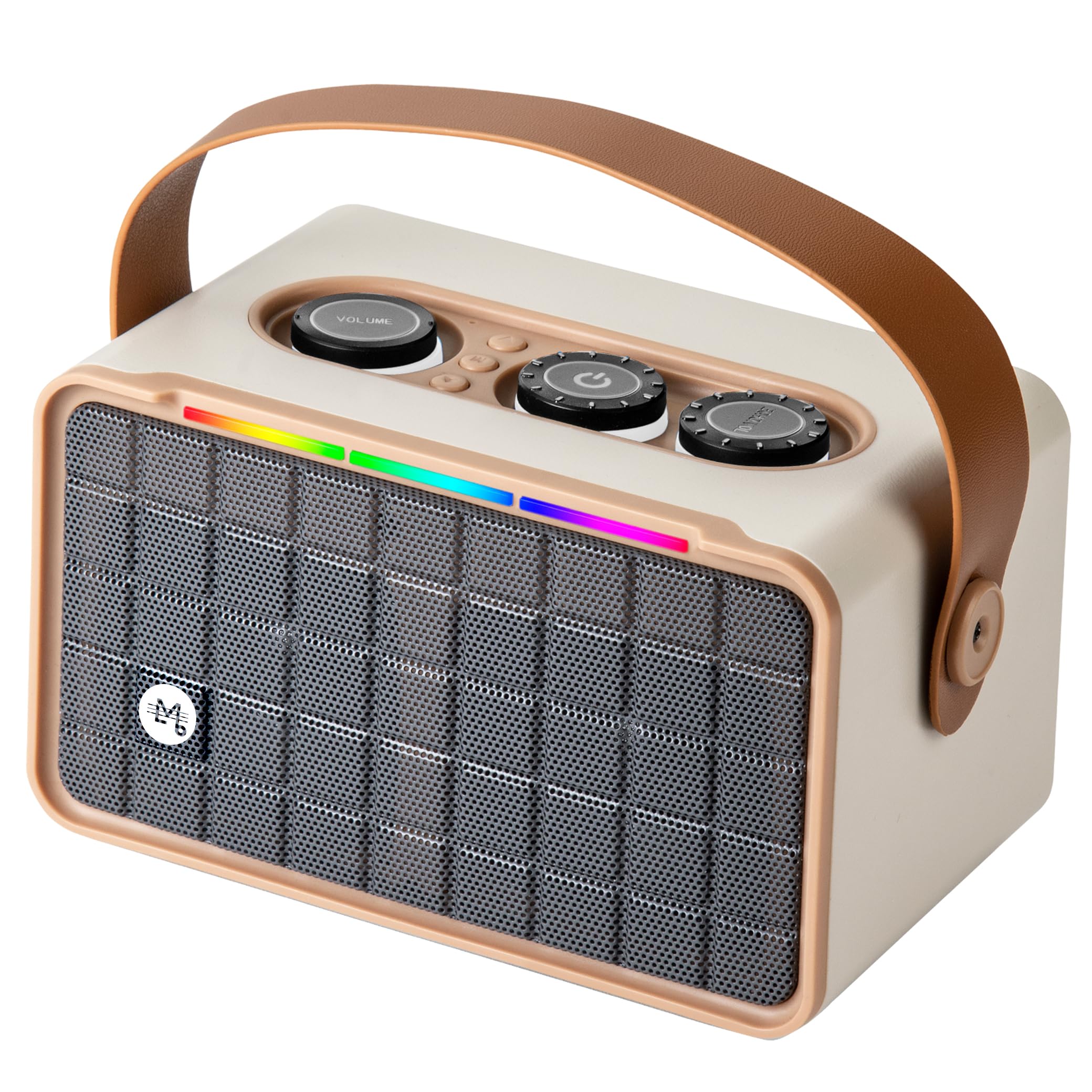 LANDMARK Metal Grill LM BT1131 Elite 20W Bluetooth Speaker with Upto 8 Hours Playback, Control Buttons, Bluetooth v5.3, RGB Lights and Multi-Compatibility Modes with Vegan Leather Handle (Beige) (B0DCC5PXGG) Amazon Price History, Amazon Price Tracker