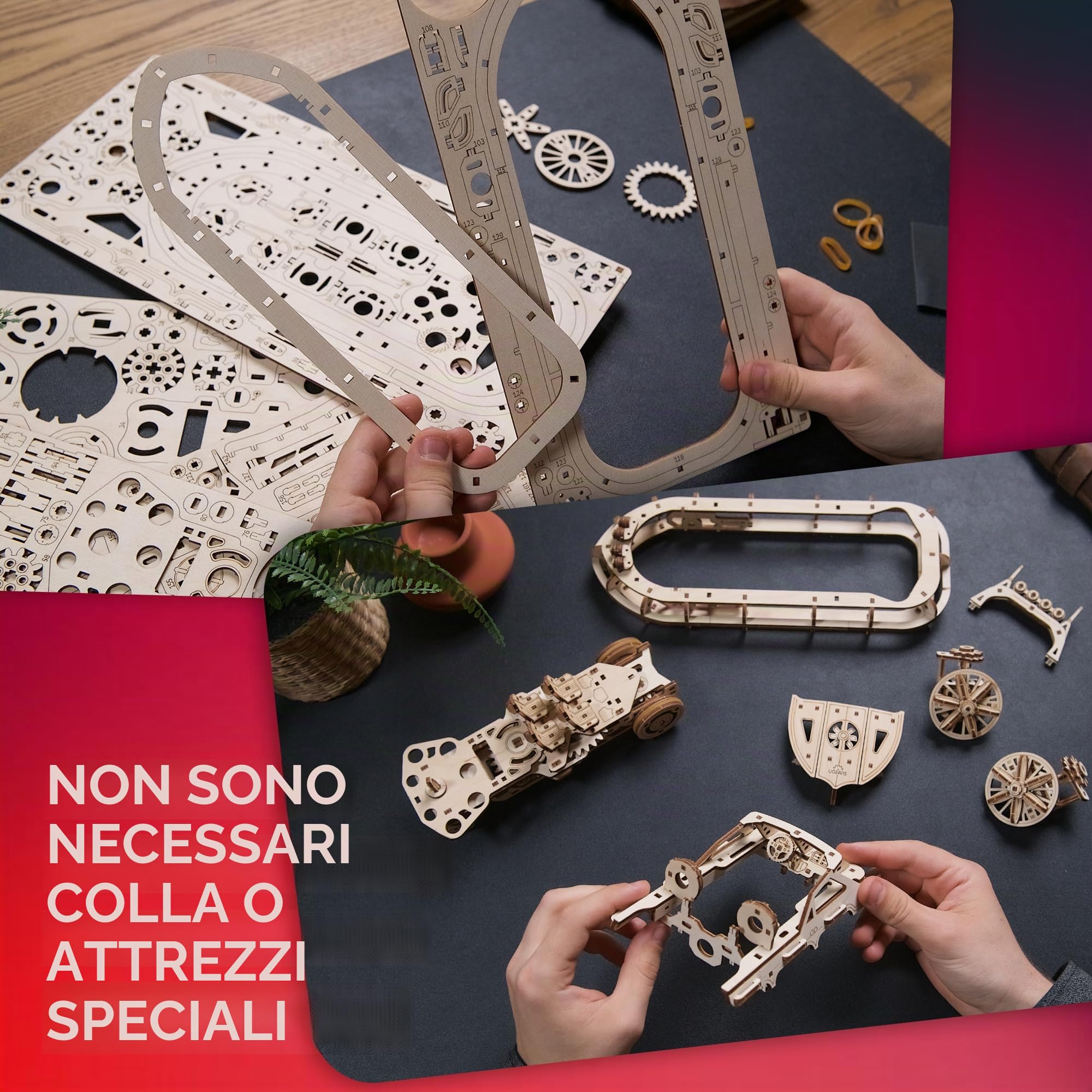 UGEARS Hovercraft di Salvataggio - Puzzle 3d Legno - Modellismo da Costruire Adulti - Modellino Barca Hovercraft Legno 3D Meccanico - Ideale per Appassionati di Modellini da Costruire e Puzzle 3D