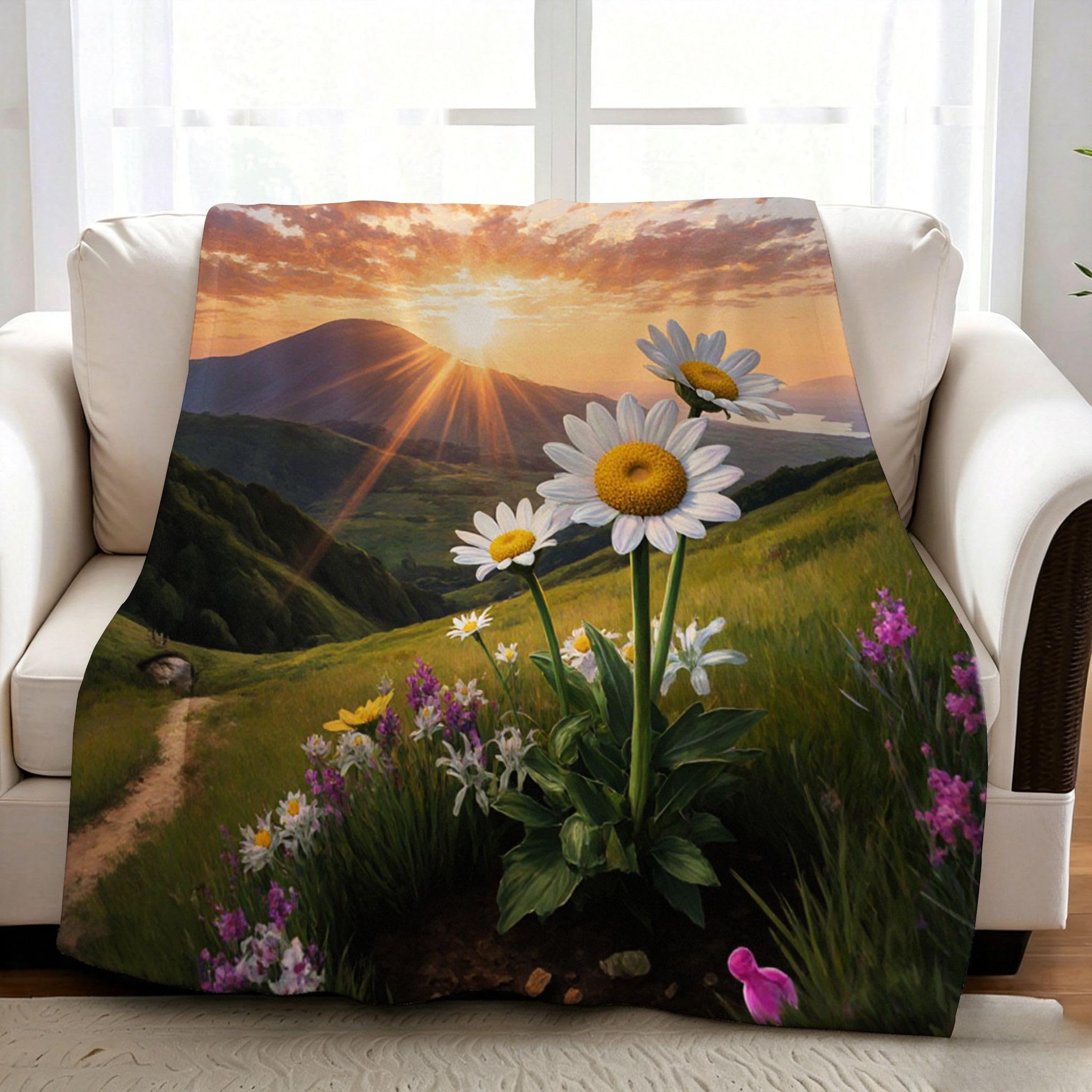 3D Druck Fleecedecke für Zwei 220x240 cm Grüner Berg a1476