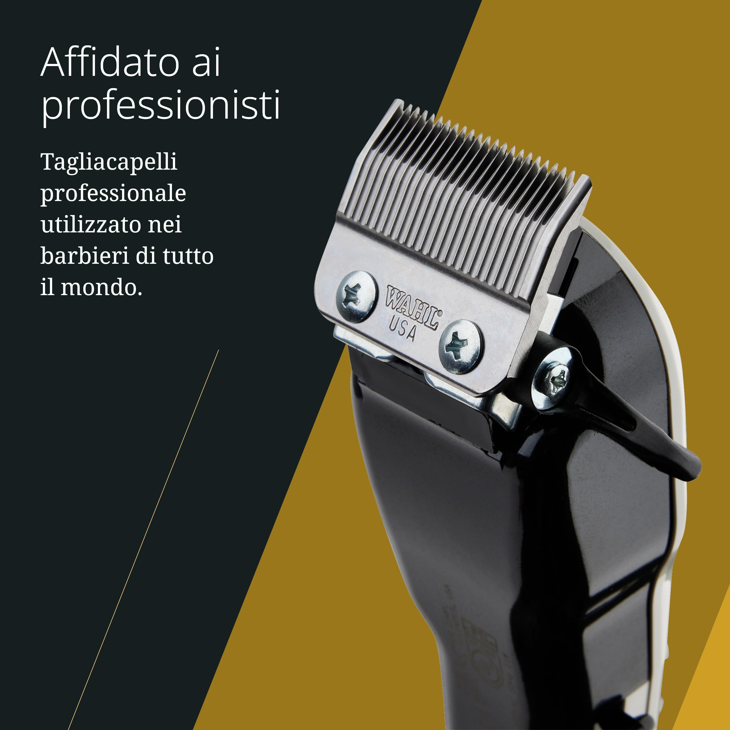 Wahl Super Taper - Tagliacapelli professionale con cavo di alimentazione - Per tagliare grandi quantità di capelli e sfumatura, nero/bianco