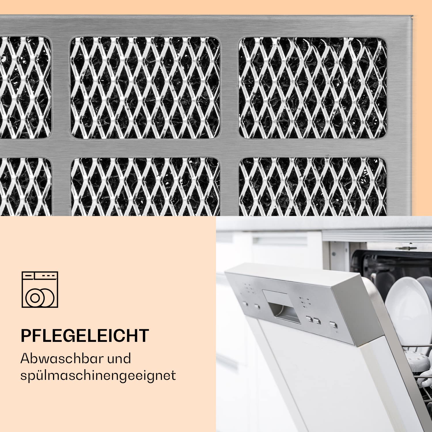 Klarstein Dunstabzugshaube Filter, Metall-Filter für Dunstabzugshaube, Aluminium-Fettfilter für Leicht Wechselbarer Metallfilter Dunstabzug, Ersatzfilter Spülmaschinengeeignet
