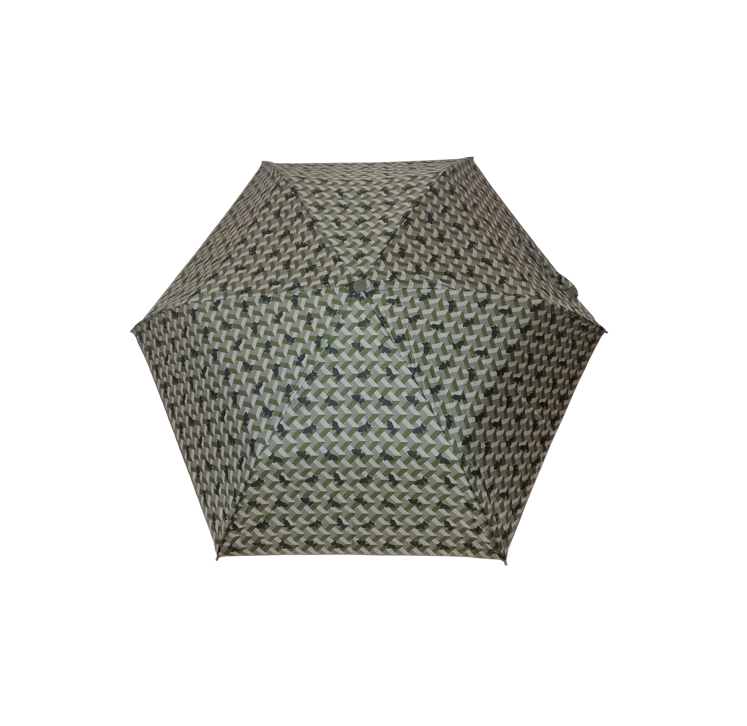 RADLEY Geo Dog Telescopic foldaway umbrella in Green