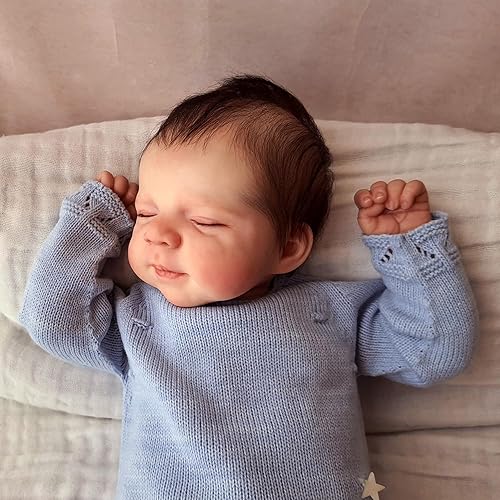 Miniatura 4 de Pinky Reborn Muñecas realistas de bebé Reborn de 18 pulgadas, vinilo de silicona, muñeca de cuerpo de tela para bebé recién nacido, regalo para