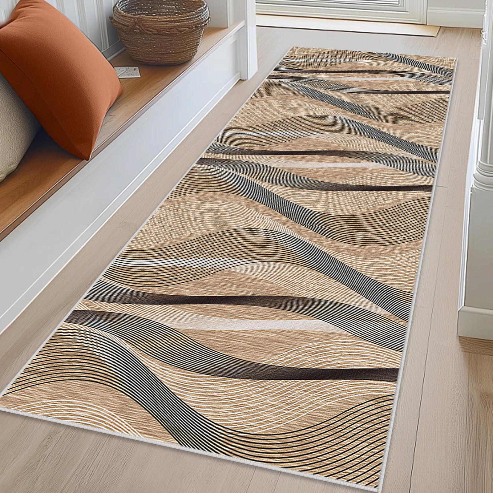 Lzrexnvofxg Color-Aa08 Hallway Runner Rugs 120 X 180 Cm Non Slip Long Vintage Hall Runners Narrow Rugs Washable Carpet Runners For Hallway Entryway Kitchen Rugs Low Pile Floor Carpet For Hallway Entryway Laundry Room