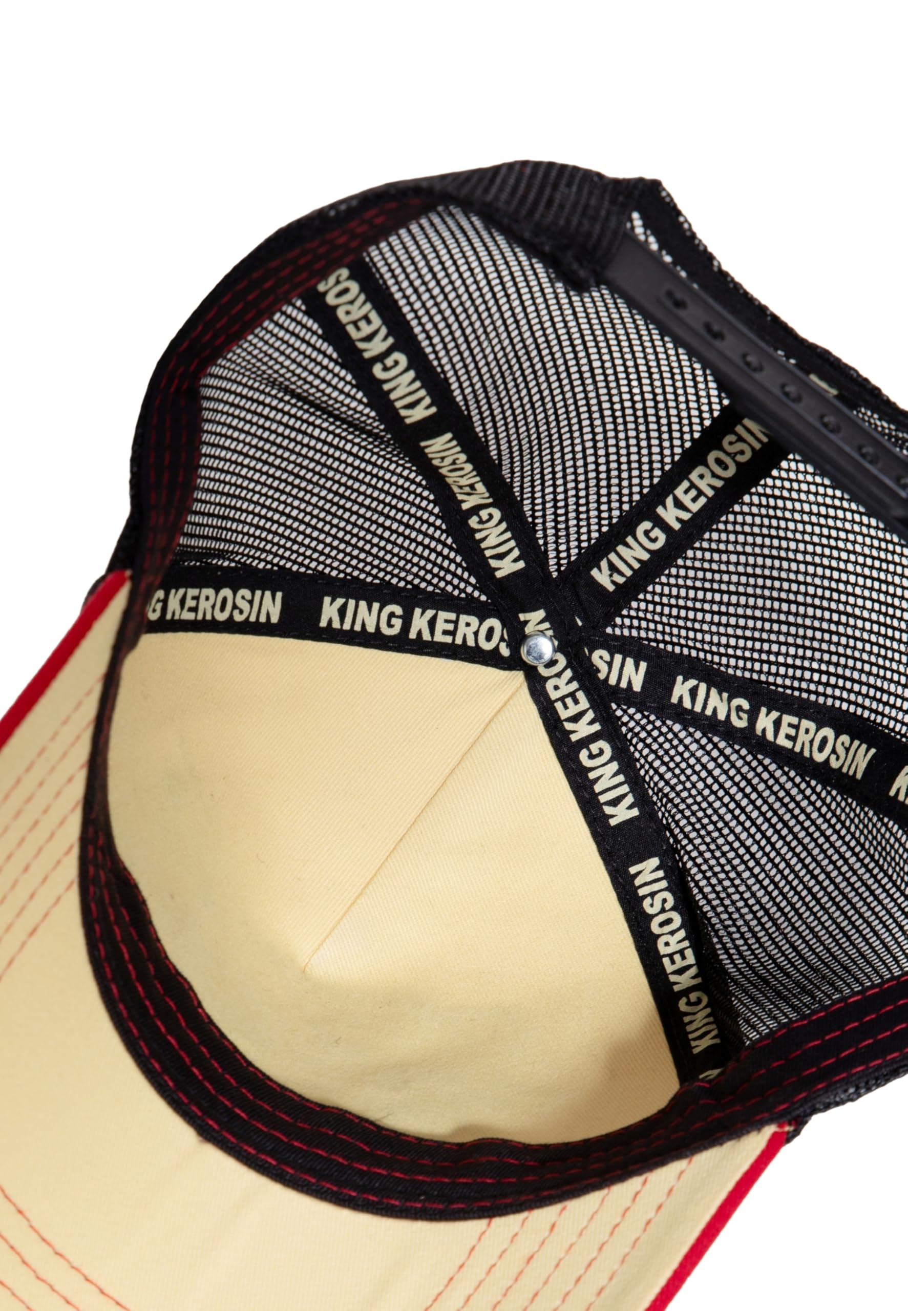 King Kerosin Faster Than The Wind Gorra de béisbol Trucker Gorra de béisbol Gorra de camionero Gorra de malla para hombre - Snapback con visera Primavera/Verano/Otoño/Invierno, beige