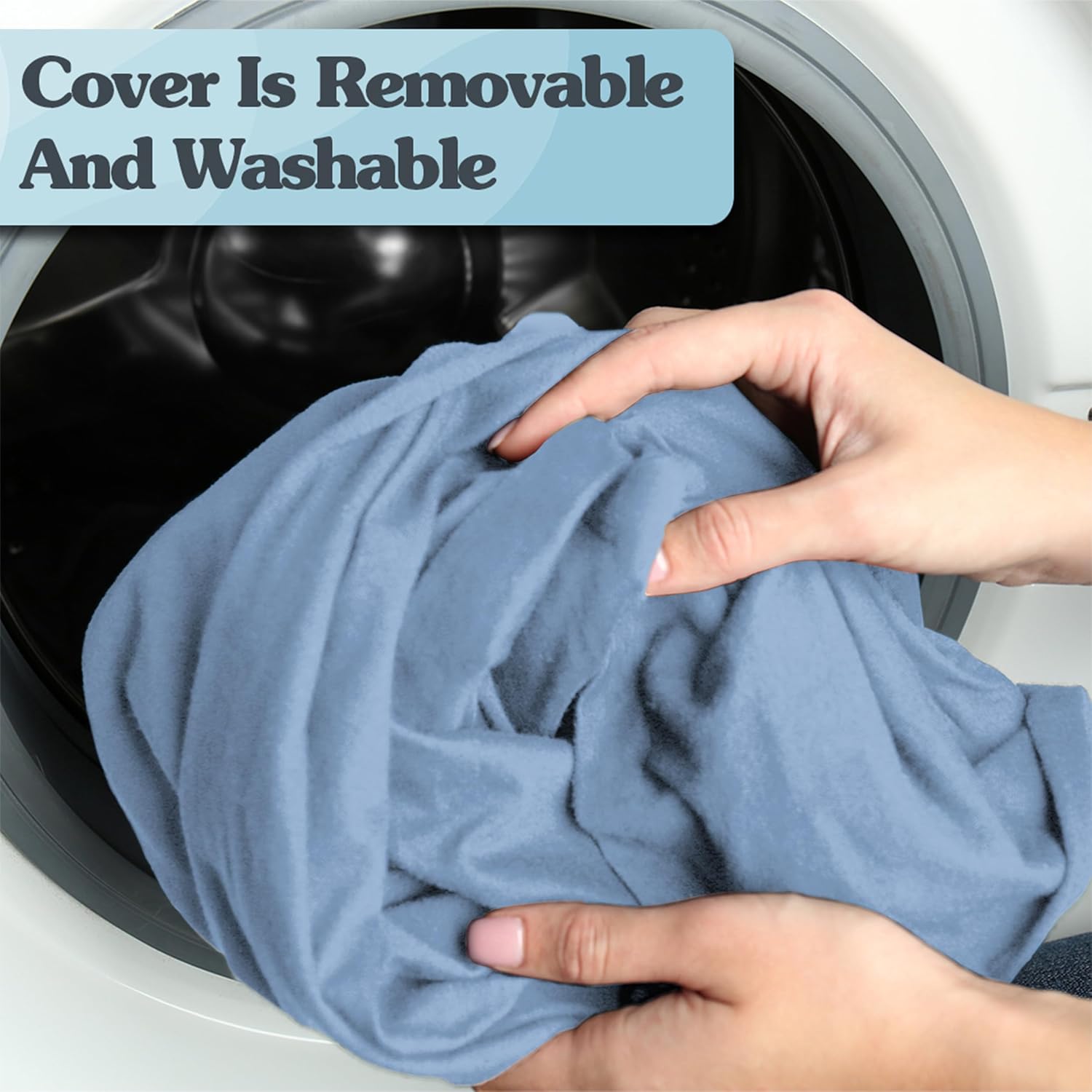 Yogibo Roll Long Full Body Pillow for Women and Men, Adults, for Back, Lumbar, Body Support, Side Sleeper, Maternity, Nursing, Pregnancy for Sleeping, Micro-Bead Filling, Rain