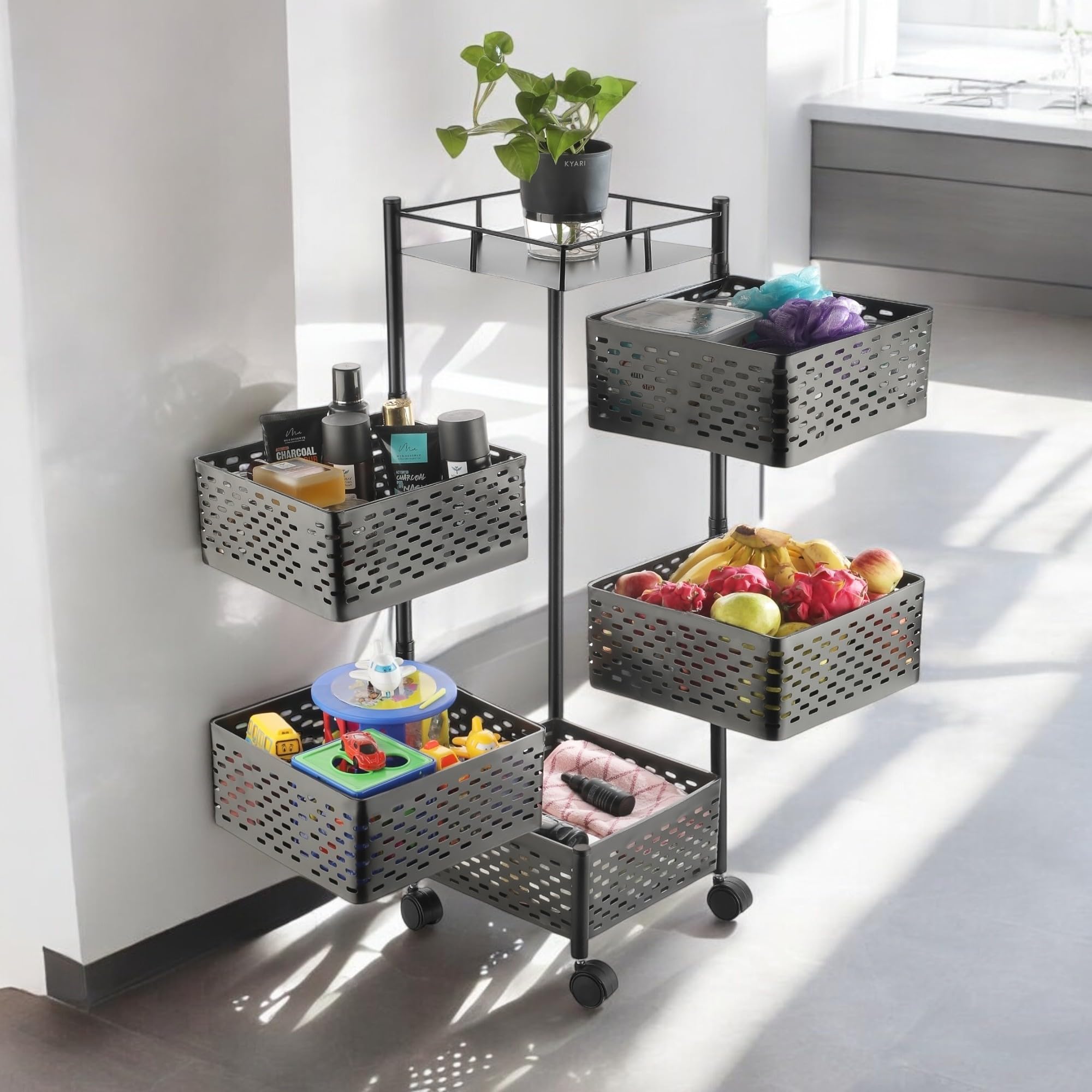 Multi-Purpose Kitchen Storage Organizer Trolley