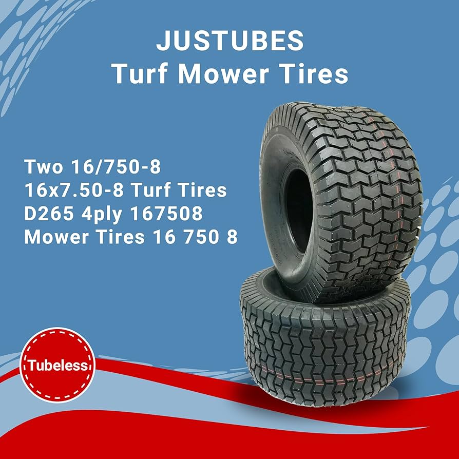 コタB1 Amazon.com: JUSTUBES.COM 2 Count 16x7.50-8 Turf Tires, 4-Ply