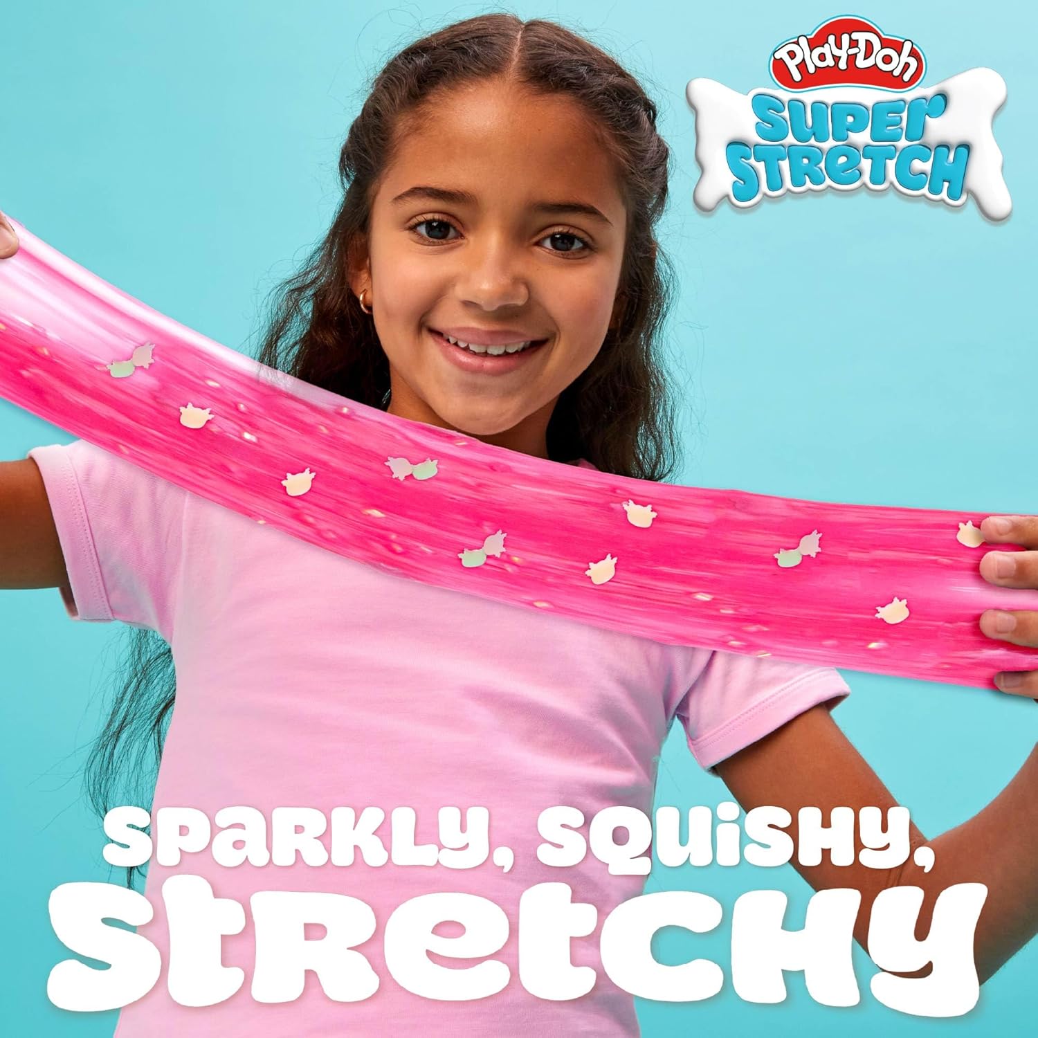 Play-Doh Slime Compounds, Scented Sensory Toys for Kids and Tweens, Use in Goodie Bags and Party Favors, Super Stretch Pink and Teal