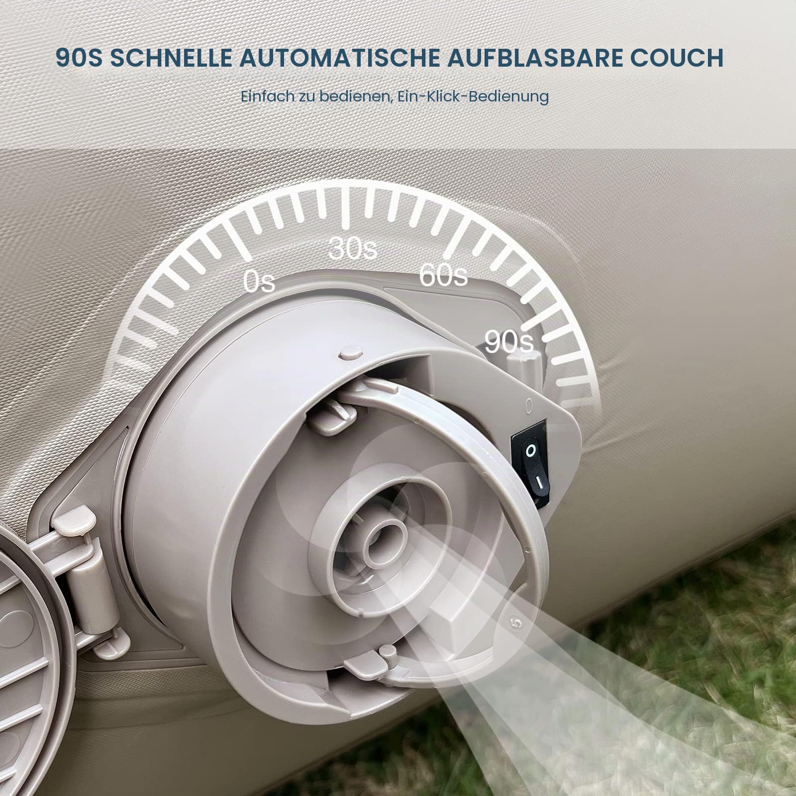 Bestrip Aufblasbares Sofa Aufblasbare Liege, Aufblasbare Luftbett mit elektrischer Luftpumpe, Aufblasbare Couch Camping Sofa,geeignet für Drinnen Draußen (180 * 70 * 50cm)