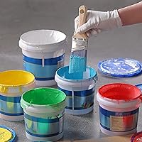 Vista 9 de Bates - Pinceles de pintura, paquete de 6, mango de madera tratada, pinceles de pintura para paredes, tinte, muebles