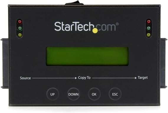 1:1 Standalone Hard Drive Duplicator with Disk Image Manager for Backup and Restore & .com Standalone Hard Drive Duplicator, External Dual Bay HDD/SSD Cloner/Copier