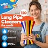 SOL 120pk Long Pipe Cleaners 30cm in Assorted Colours - Flexible Pipecleaners Chenille Stems for DIY Arts & Crafts - Soft and Bendable - Ideal for Kids' Creative Projects, School, and Playtime Fun
