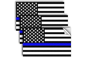 High-Impact 3PC Back the Blue Window Decal: Showcasing Support for Law Enforcement