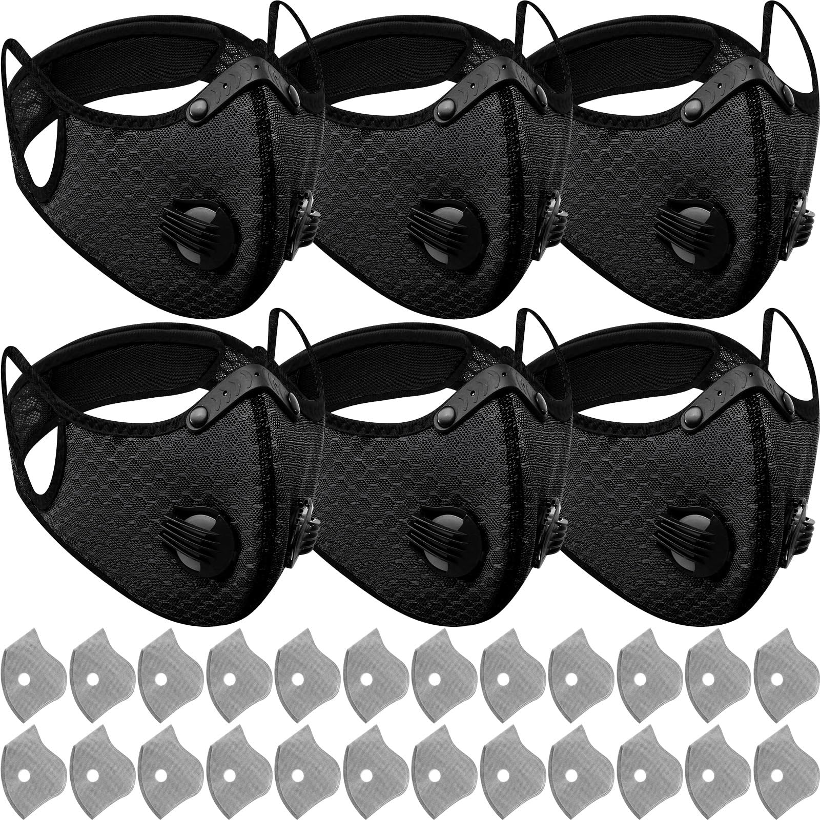Threlaco 6 Pcs Dust Mask Reusable Respirator Mask