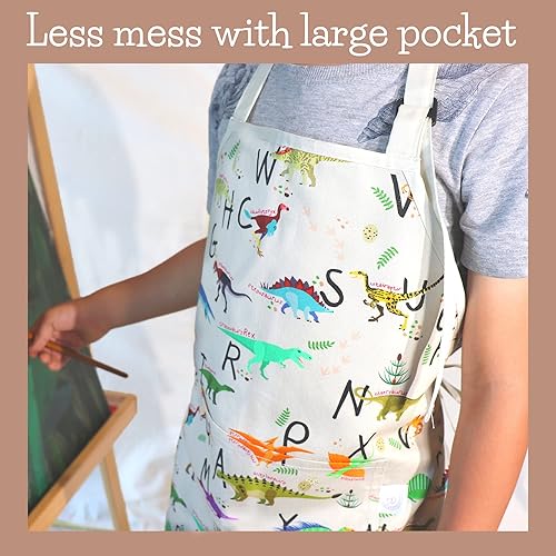 Miniatura 5 de Kids Aprons for Girls and Boys, Toddler Apron with Pocket for Painting, Cooking, Baking, Gardening and Crafts