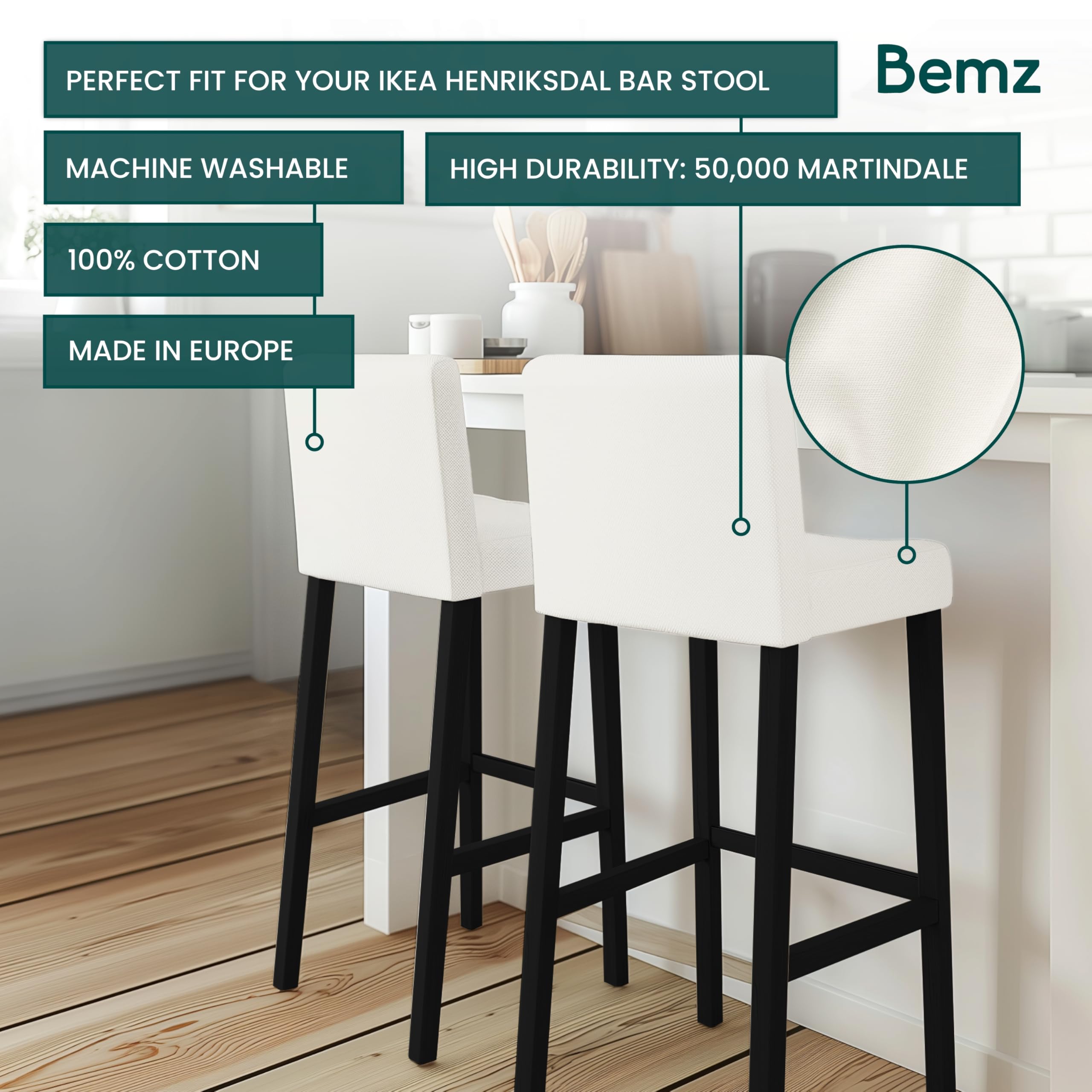 Amazon.co.jp: Bemz Henriksdal バースツールカバー 2枚パック – IKEA