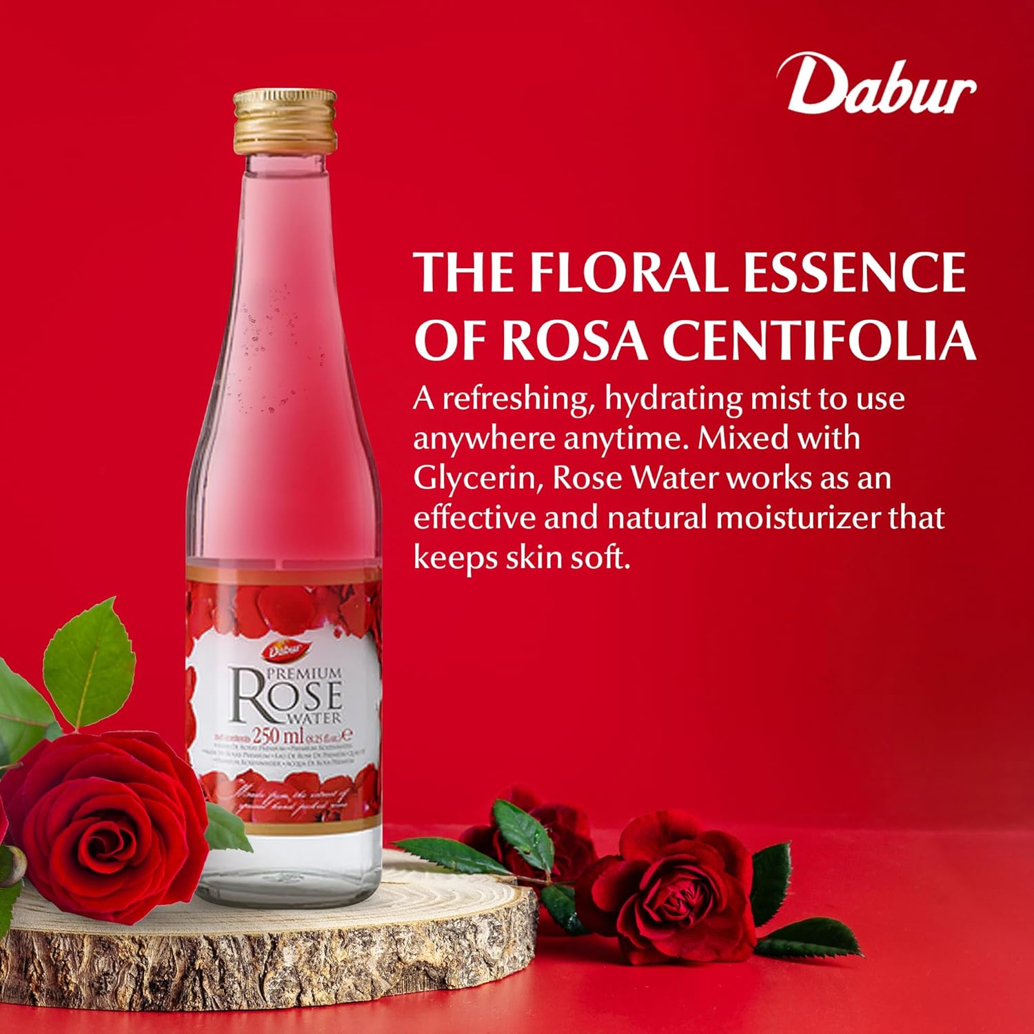 Dabur Rose Water - Elevate Your Culinary Artistry & Unveil Glowing Skin w/Handpicked Red Roses - Aromatic Elixir Perfect for Enhancing the Flavors of Your Dishes & Reveals Your Beauty - 250ML (3Pack) - Image 3