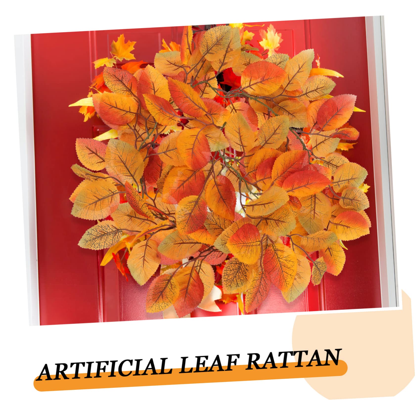 TOPBATHY 5st Dekoratives Rattan Thanksgiving-weingirlande Danksagung Kranz Blatt Herbstlaub Halloween-wohndekoration Halloween-Girlande Laubmantelrebe Herbstdekorationen Plastik