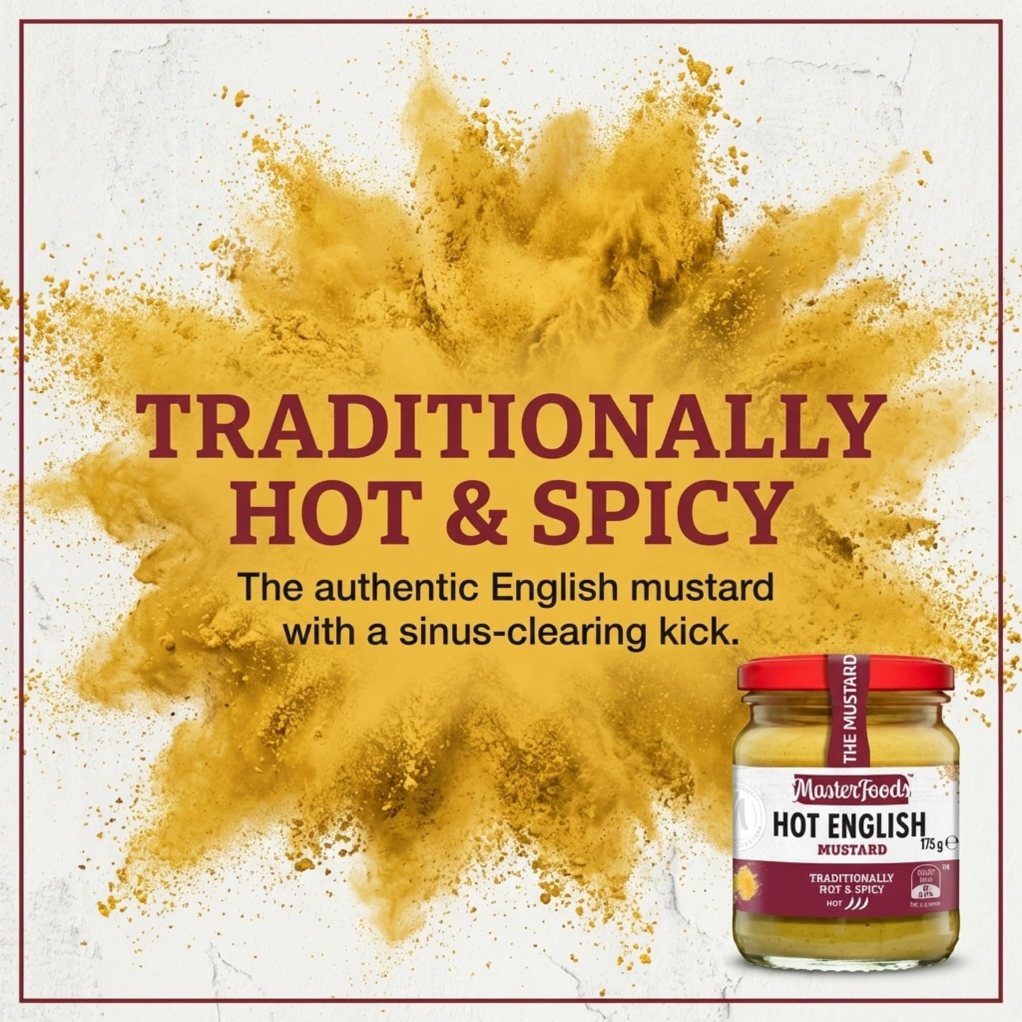 MasterFoods Mustard English Hot, 175g Jar : Amazon.sg: Grocery