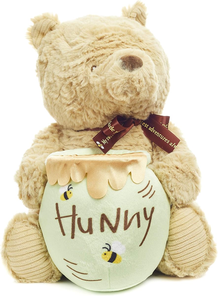 KIDS PREFERRED Disney Baby Classic Pooh Waggy - Musical Plush Stuffed Animal, 13 Inches , Brown