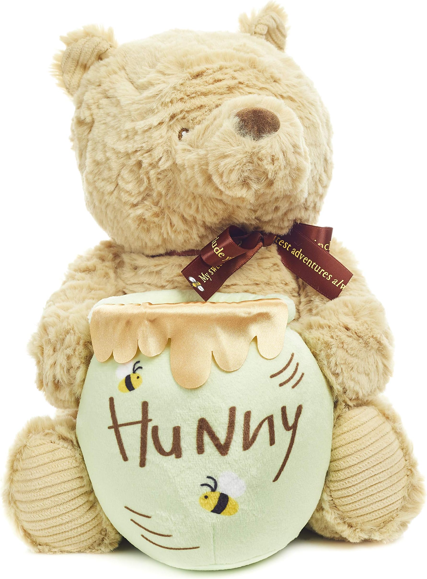 Disney Baby Classic Pooh Waggy - Musical Plush Stuffed Animal, 13 Inches , Brown