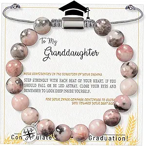Stocking Stuffers for Teens, Christmas Gifts for Mom from Daughter Beaded Bracelets for Women Teen Girl Gifts Adjustable Charm Link Bead Birthday Graduation Gift for Her Girlfriend Sister