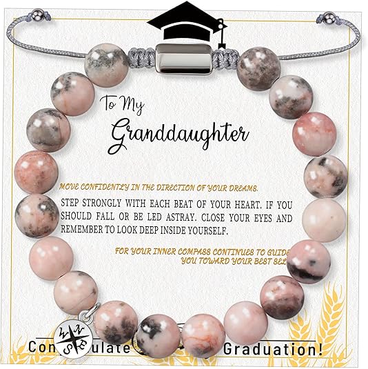 Stocking Stuffers for Teens, Christmas Gifts for Mom from Daughter Beaded Bracelets for Women Teen Girl Gifts Adjustable Charm Link Bead Birthday Graduation Gift for Her Girlfriend Sister