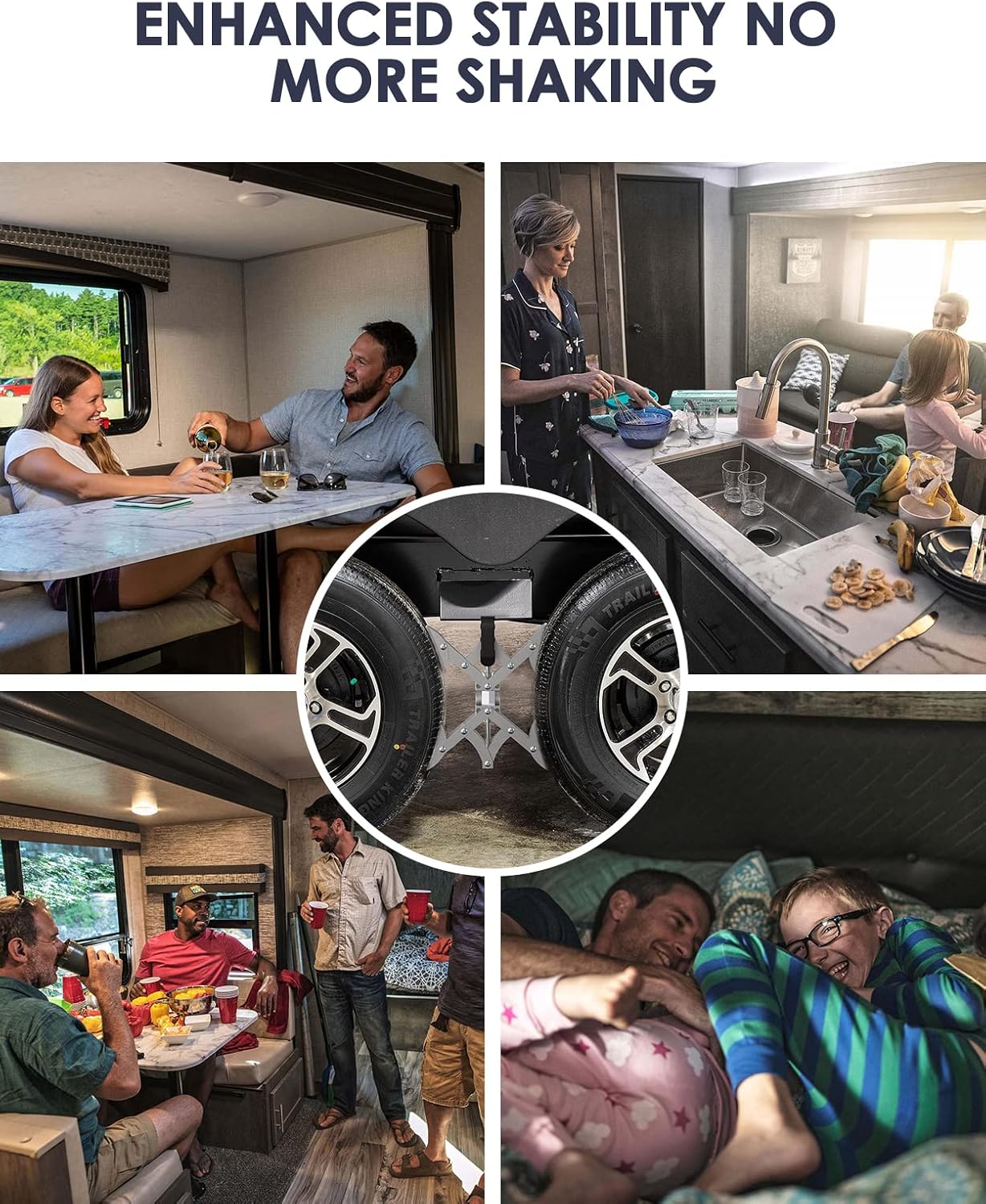 Sulythw X Chocks Wheel Stabilizer for Travel Trailers PRO[USA Designed Heavy Duty] Camper Wheel Chock Scissor Anti-Move Tire RV Accessories and Parts