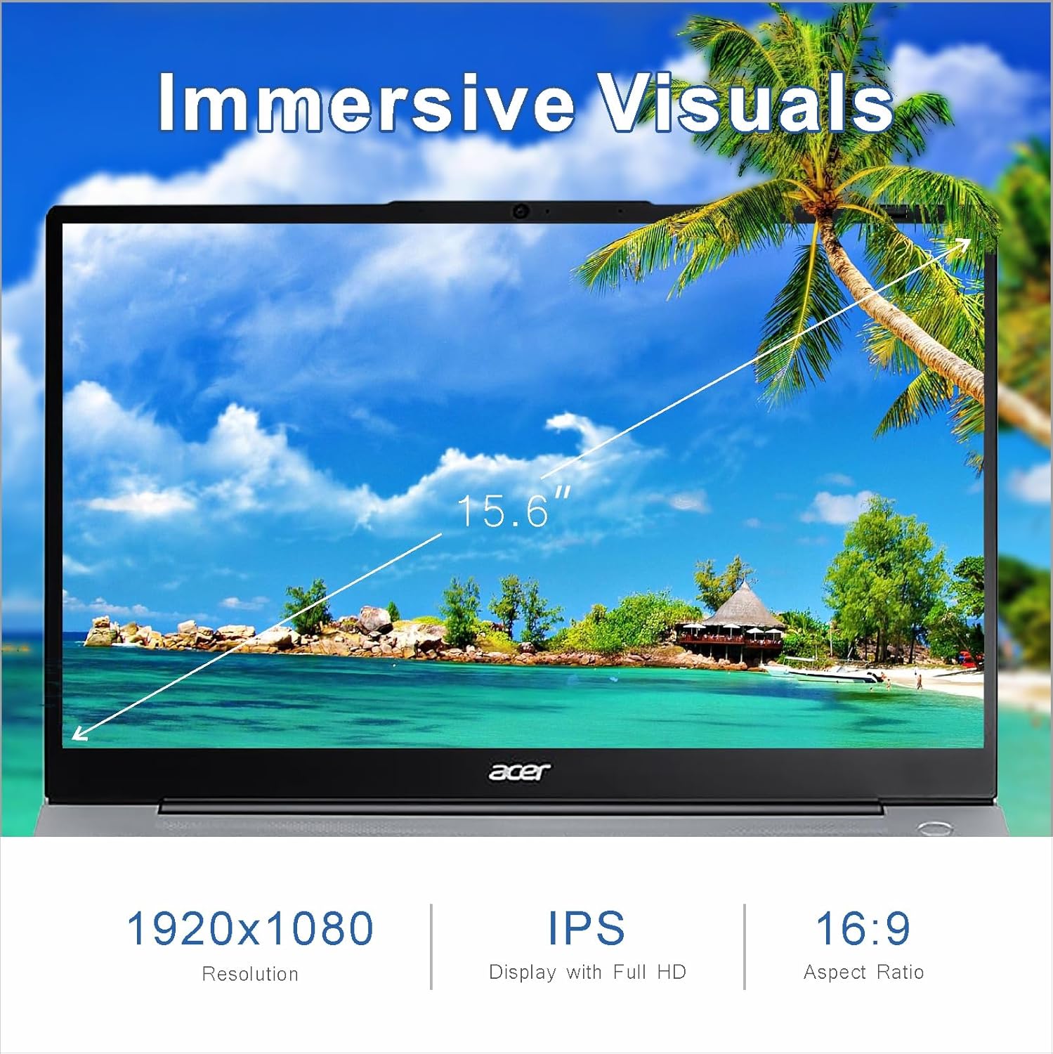 Acer Aspire 3 Premium Laptop | AMD Ryzen 7 7730U CPU | 15.6" FHD Display | Backlit Keyboard | 64GB RAM | 1TB SSD | Win 11 Pro | Pure Silver | School, Business & Productivity