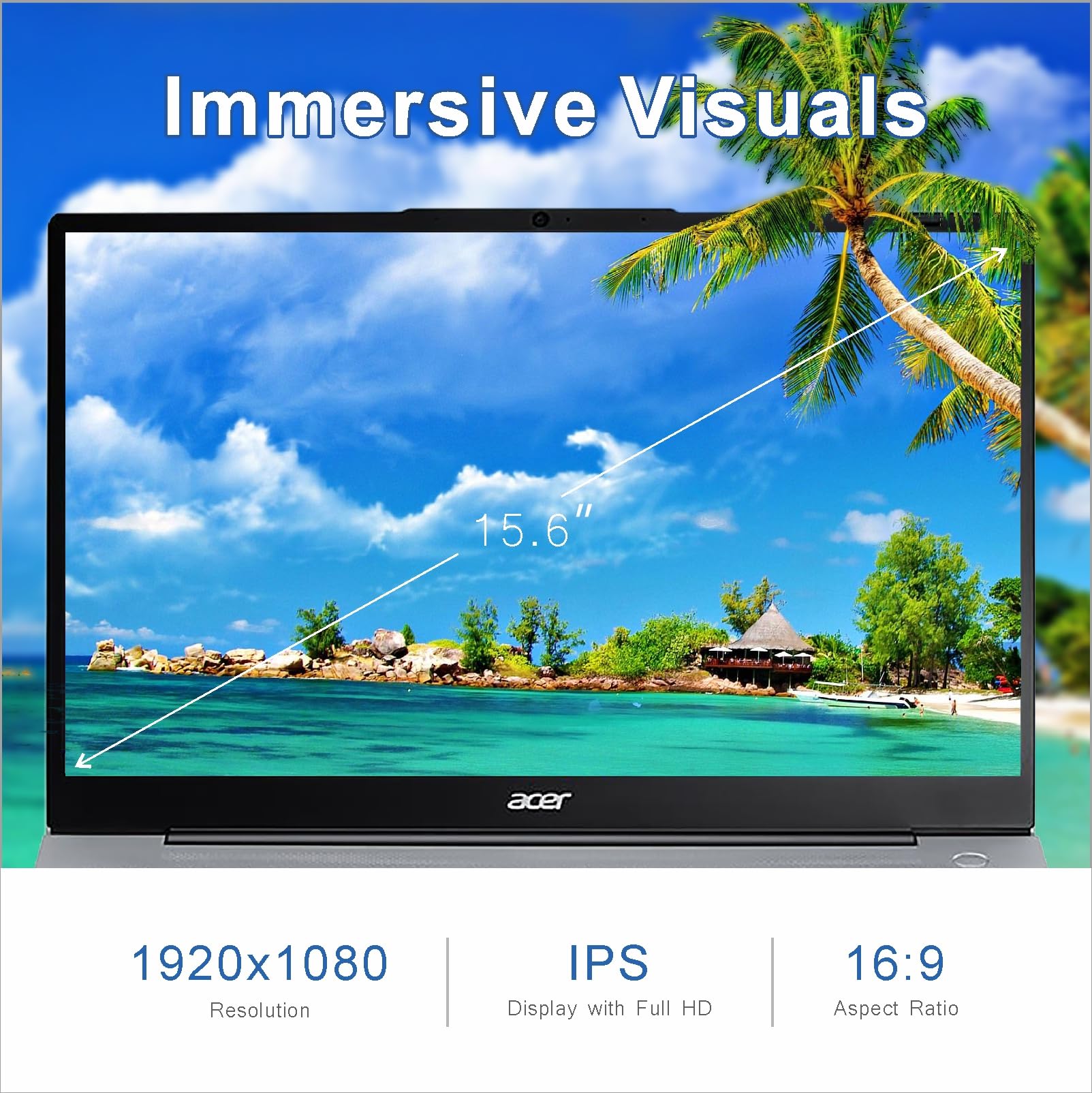 Acer Aspire 3 Premium Laptop | CPU AMD Ryzen 7 7730U | Display FHD da 15,6 pollici | Tastiera retroilluminata | 64 GB di RAM | SSD da 1 TB | Win 11 Pro | Argento puro | Scuola, affari e produttività