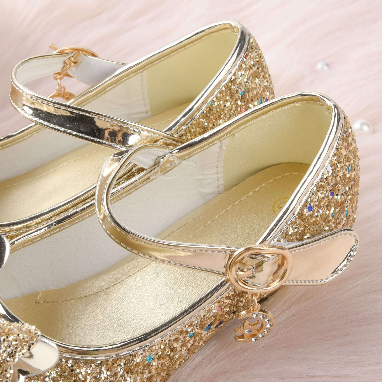 JerrisApparel Zapatos de Vestir Princesa para Niñas Mary Janes Boda Cumpleaños Fiesta