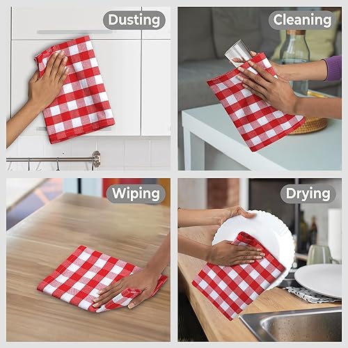 Miniatura 4 de Urban Villa - Toallas de cocina 100% algodón, paños de cocina para la cocina (juego de 6) 20x30 Paños de cocina altamente absorbentes, juego de lino