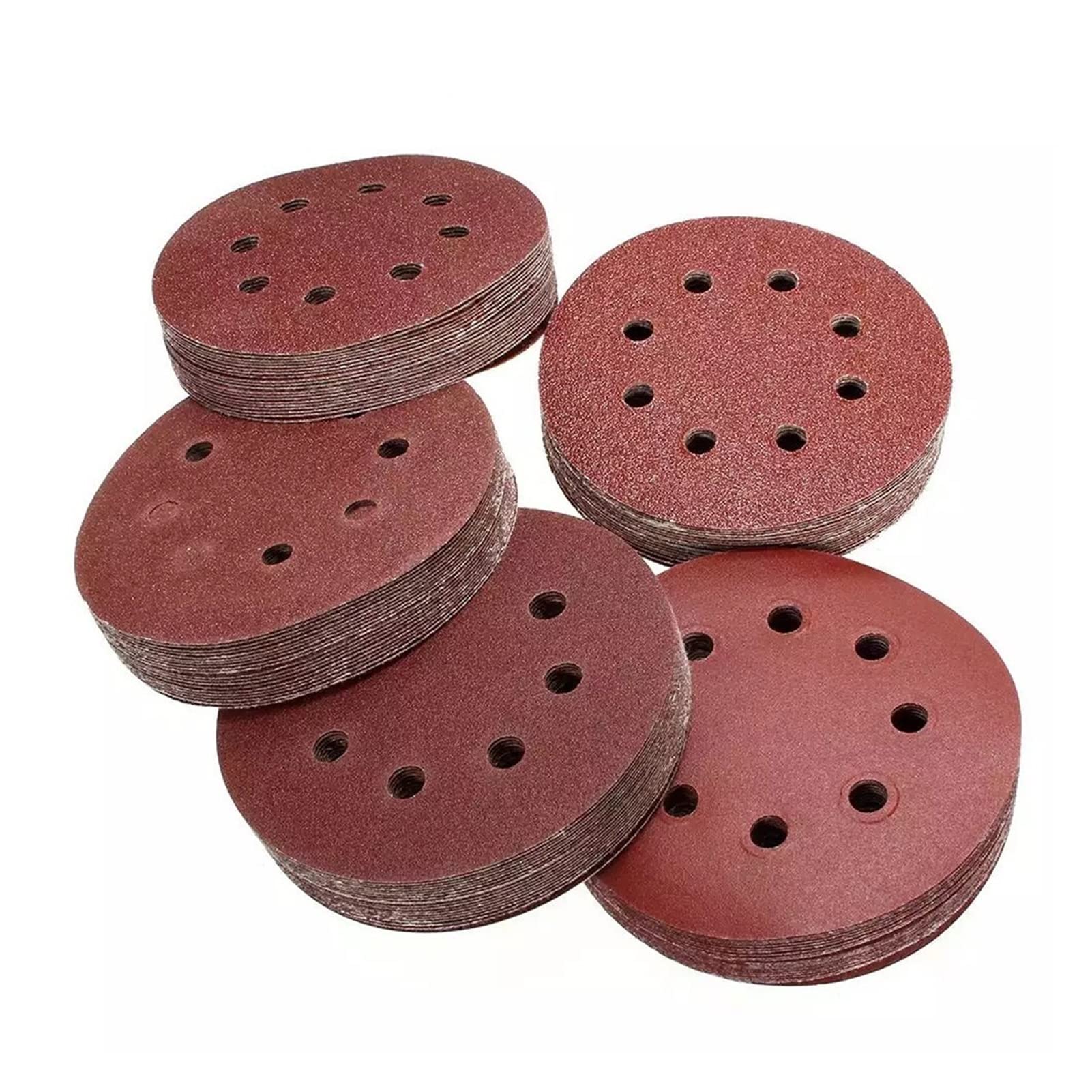 Papier de verre abrasif 125mm pour ponceuse orbitale excentrique à 8 trous