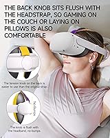 Vista 2 de EasySMX Q20 Headset Strap for Quest 2 - Accessories for Quest 2 - Lite Design for Improved Comfort Support, Heat Dissipating Materials, Rebust Side