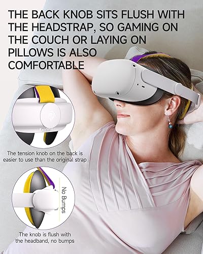 Miniatura 2 de EasySMX Q20 Headset Strap for Quest 2 - Accessories for Quest 2 - Lite Design for Improved Comfort Support, Heat Dissipating Materials, Rebust Side