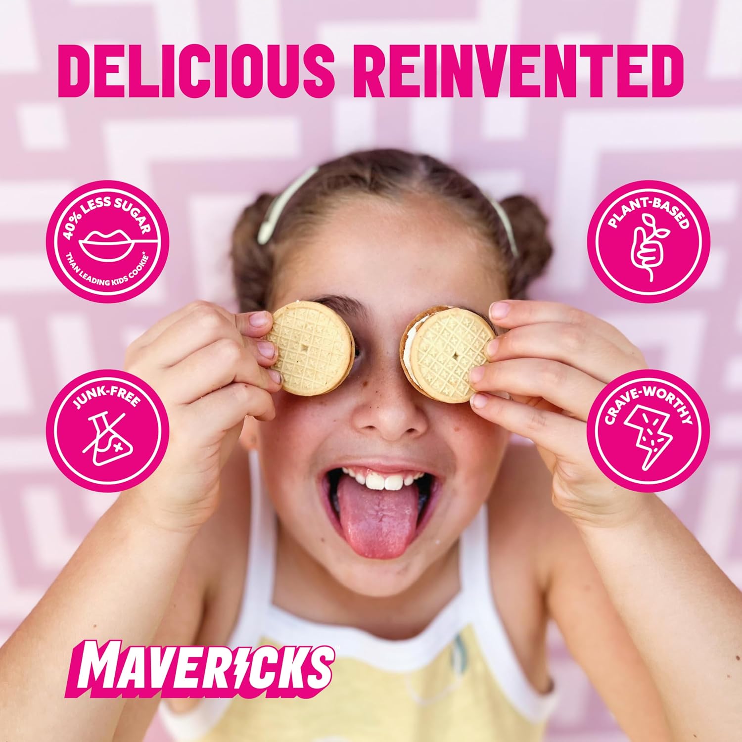 MAVERICKS Peanut Butter Sandwich Crackers and Lemon Creme Sandwich Cookies Bundle, Whole Grain Cracker Snack Packs and Lemon-Flavored Cookies, Lunchbox and On-the-Go Snacks image 4