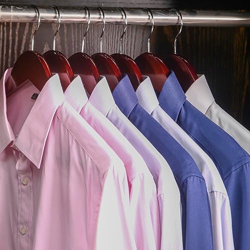 Premium Wooden Hangers 20 Pack - Durable & Slim Coat