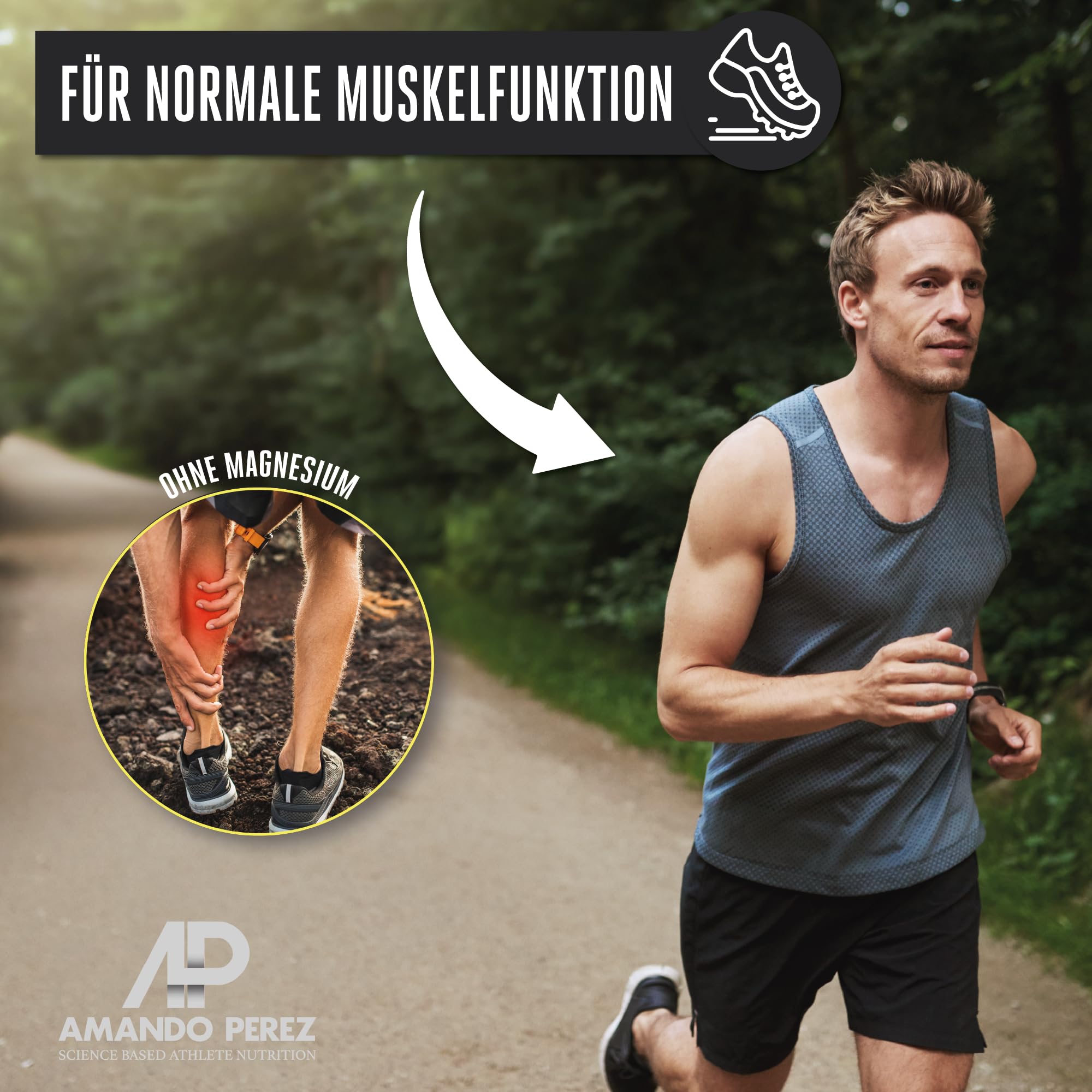Amando Perez Magnesium Malat Tabletten 3000mg Hochdosiert - 540 Stück Magnesiummalat Vegan & Laborgeprüft (450mg Magnesium) Kapseln für Sport - Trägt zu einer normalen Muskelfunktion bei