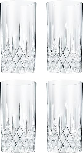 Miniatura 6 de LEMONSODA Vasos para beber Vasos de agua de alta calidad Vasos de corte de cristal para limonada, cócteles Elegante juego de cristalería Collins
