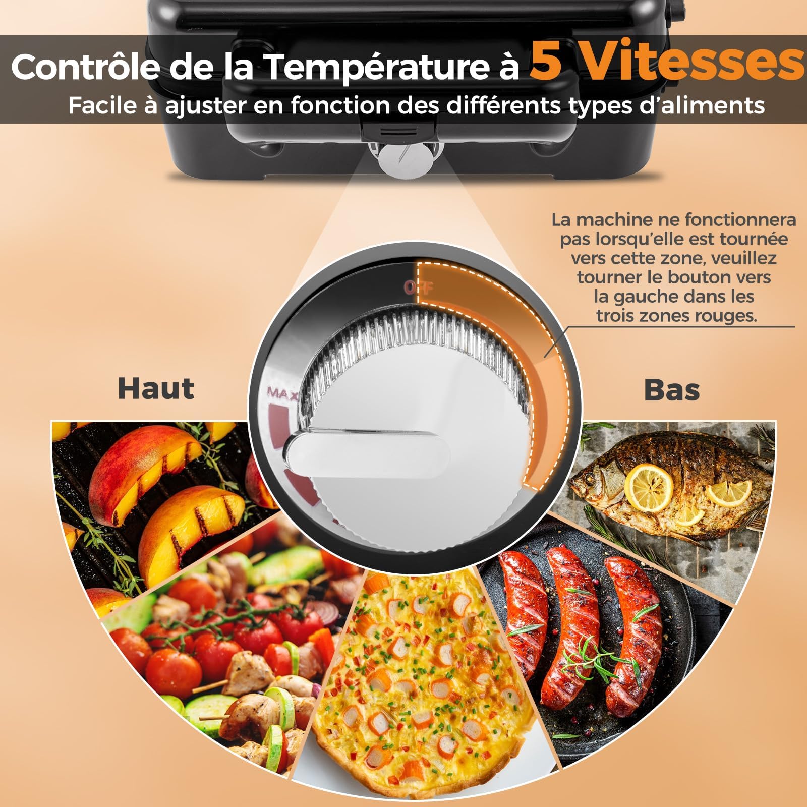 RELAX4LIFE Gaufrier 1000W-Croque Monsieur 3 en 1 avec 2 Frire&2 Griller&2 Gaufres&Poignée Cool Touch|Contrôle de Température à 5 Niveaux, Acier Inoxydable pour Anniversaires Fêtes Pâques Noël (S)