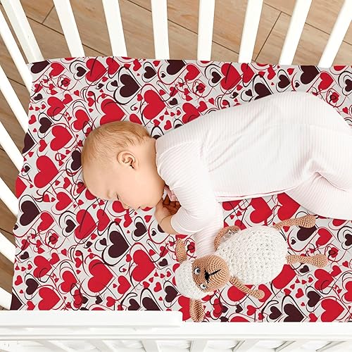 Miniatura 8 de Fitted Crib Sheets Hearts Valentine Baby Crib Sheets for Boy & Girl Toddler Mattress Sheets 21216503