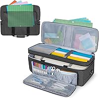 Vista 1 de LUXJA Estuche de transporte de doble capa compatible con máquina troqueladora Cricut, bolsa de 2 capas compatible con Cricut Explore Air (Air 2)