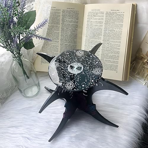 Miniatura 6 de FUNSHOWCASE Witchy - Taburete de mesa de altar de resina epoxi, molde de silicona para fundición, paquete de 2 unidades, luna creciente, serpiente