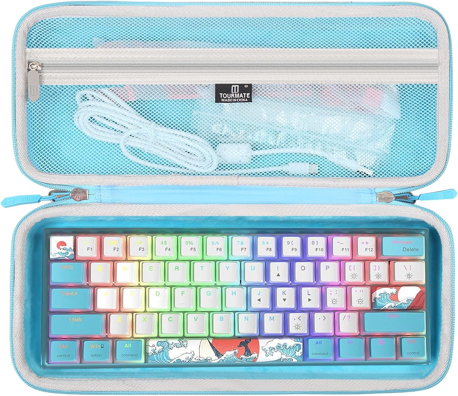 Hard Storage Case for 60% Snpurdiri/DIERYA/Owpkeenthy/MageGee/TMKB/Camiysn 60% Percent Keyboard - Travel Box for RK Royal KLUDGE/CORBOBO WK61 Mechanical Keyboard(Only Box)