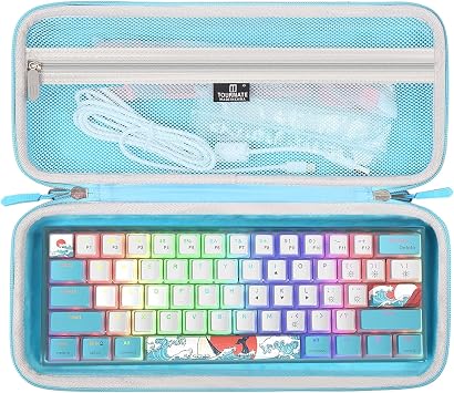 Tourmate Hard Storage Case for 60% Snpurdiri/DIERYA/Owpkeenthy/MageGee/TMKB/Camiysn 60% Percent Keyboard - Travel Box for RK Royal KLUDGE/CORBOBO WK61 Mechanical KeyboardOnly Box